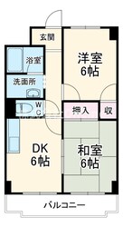 ラクール上小阪の物件間取画像